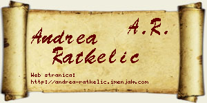 Andrea Ratkelić vizit kartica